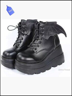 Women Mary Jane Platform Shoes Gothic Chunky Heels Round Toe Uniform Pumps